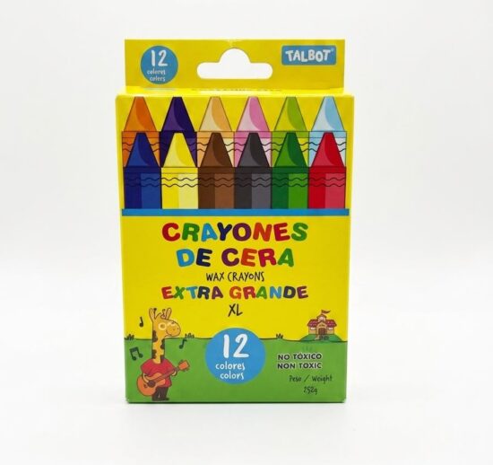 Crayones de cera de 12 colores (extra grande)