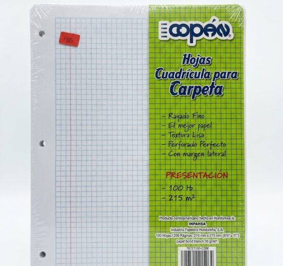 Hojas cuadriculadas