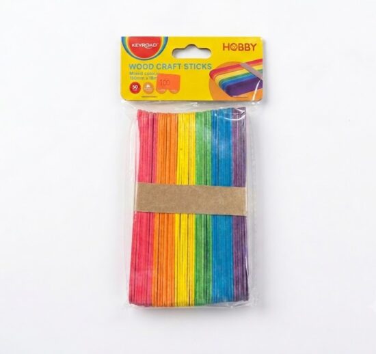 Palitos de madera colores (grandes) 150 x 18mm